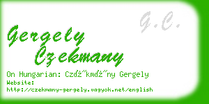 gergely czekmany business card